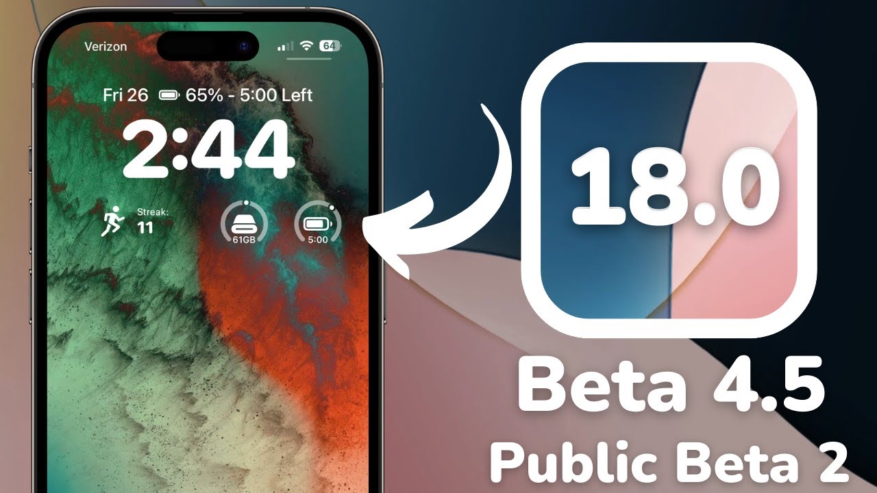 Apple, iOS 18 beta 4.5 Sürümünü Yayınladı