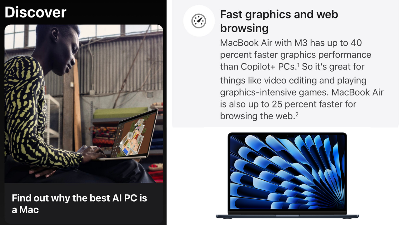 Apple, Microsoft’a Gönderme Yaptı: Mac, Yapay Zeka için En İyi Bilgisayar
