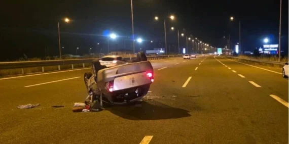 Marmara Otoyolu’nda Çocuk Araçtan Fırladı!