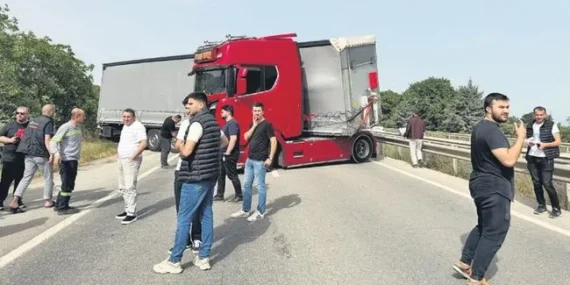 Tır Şoförünü Arı Soktu İstanbul Bursa Yolu Kapandı!