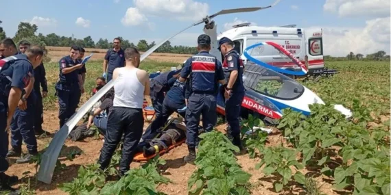 Adana’da Jandarmaya Ait Cayrokopter Sert İniş Yaptı: 2 Yaralı!