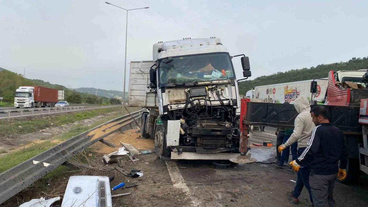 tem tır devrildi 2