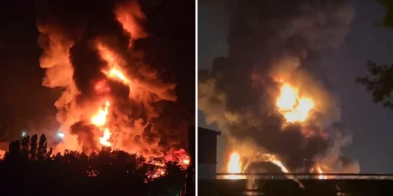 Çekmeköy’de Elyaf Fabrikasında Korkutan Yangın