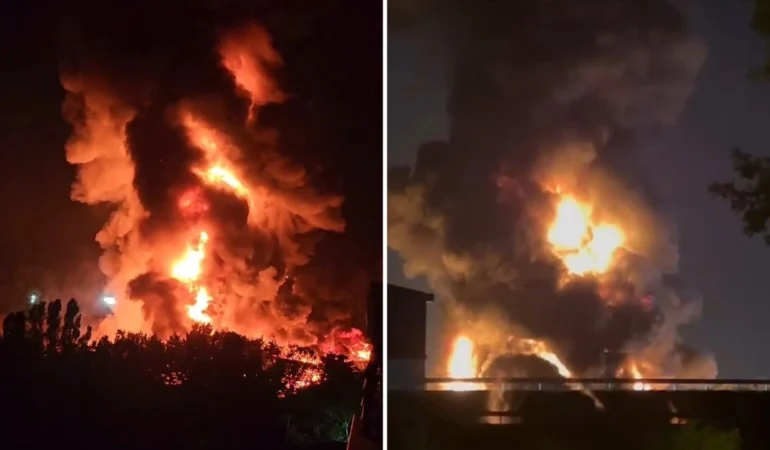 Çekmeköy fabrika yangın