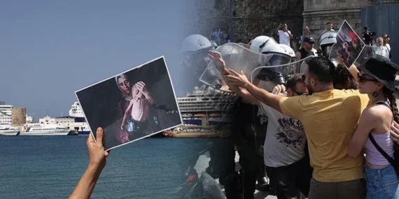 Rodos Limanı’nda Filistin Destekçileri İsrailli Turistlere Geçit Vermedi