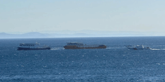 Marmara Adası Açıklarında Feribotta Yangın!