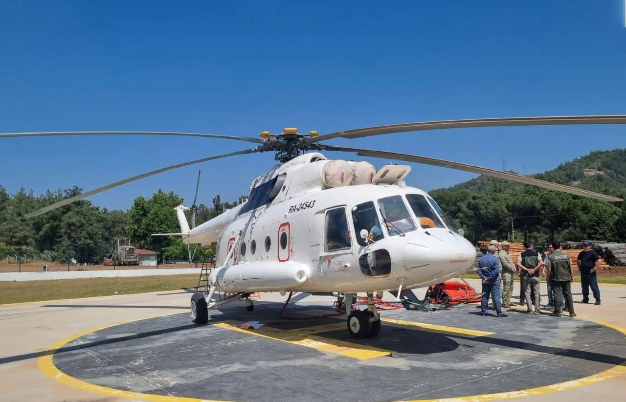 yangın helikopteri orman yangını